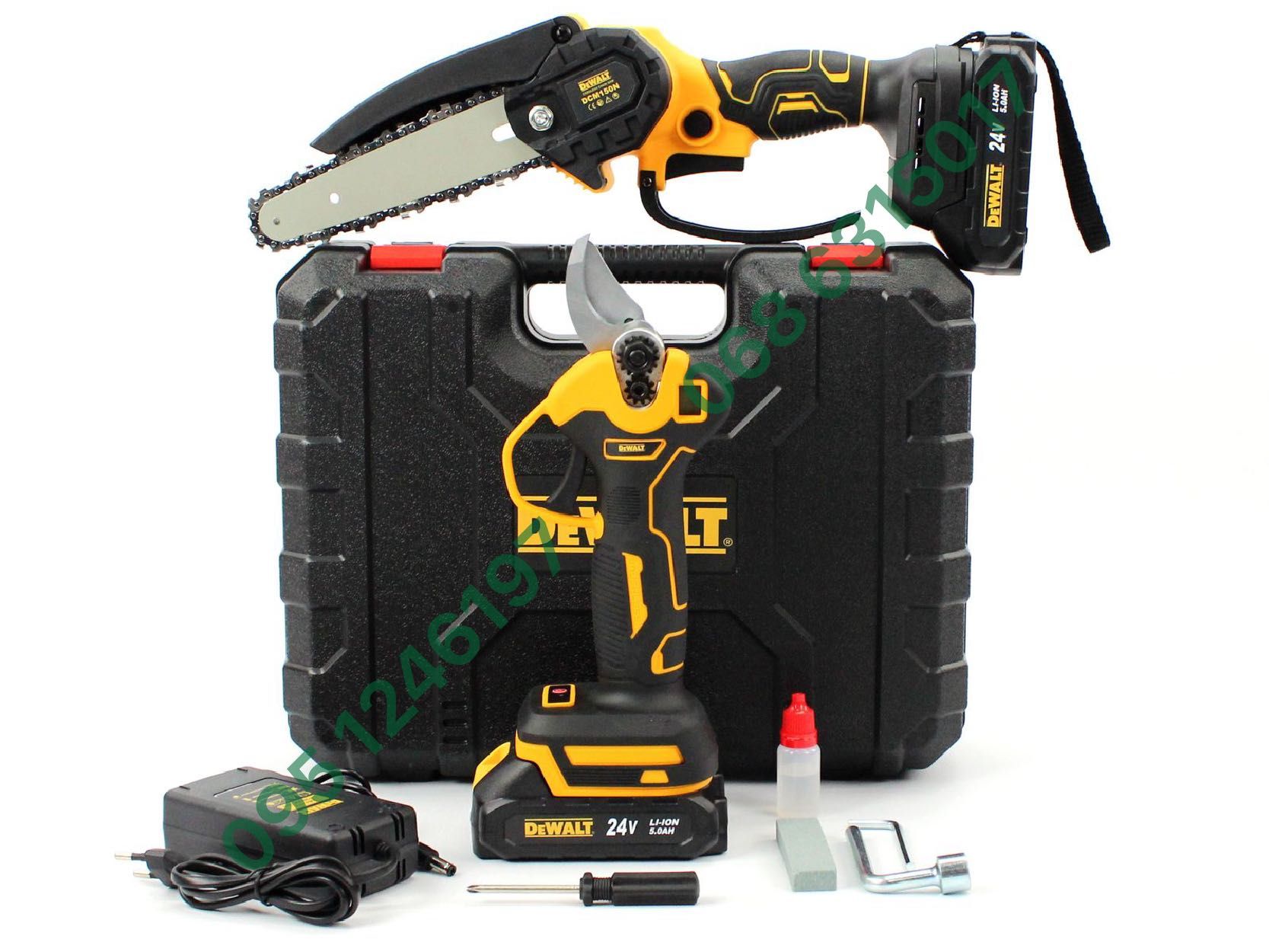 Набор аккумуляторный 2в1 DeWalt Пила DCM150N Секатор DCMPP540P1 24V5Ah