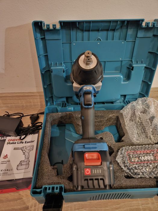 Nowy klucz udarowy ONEVAN 1800Nm dwie baterie walizka ładowarka