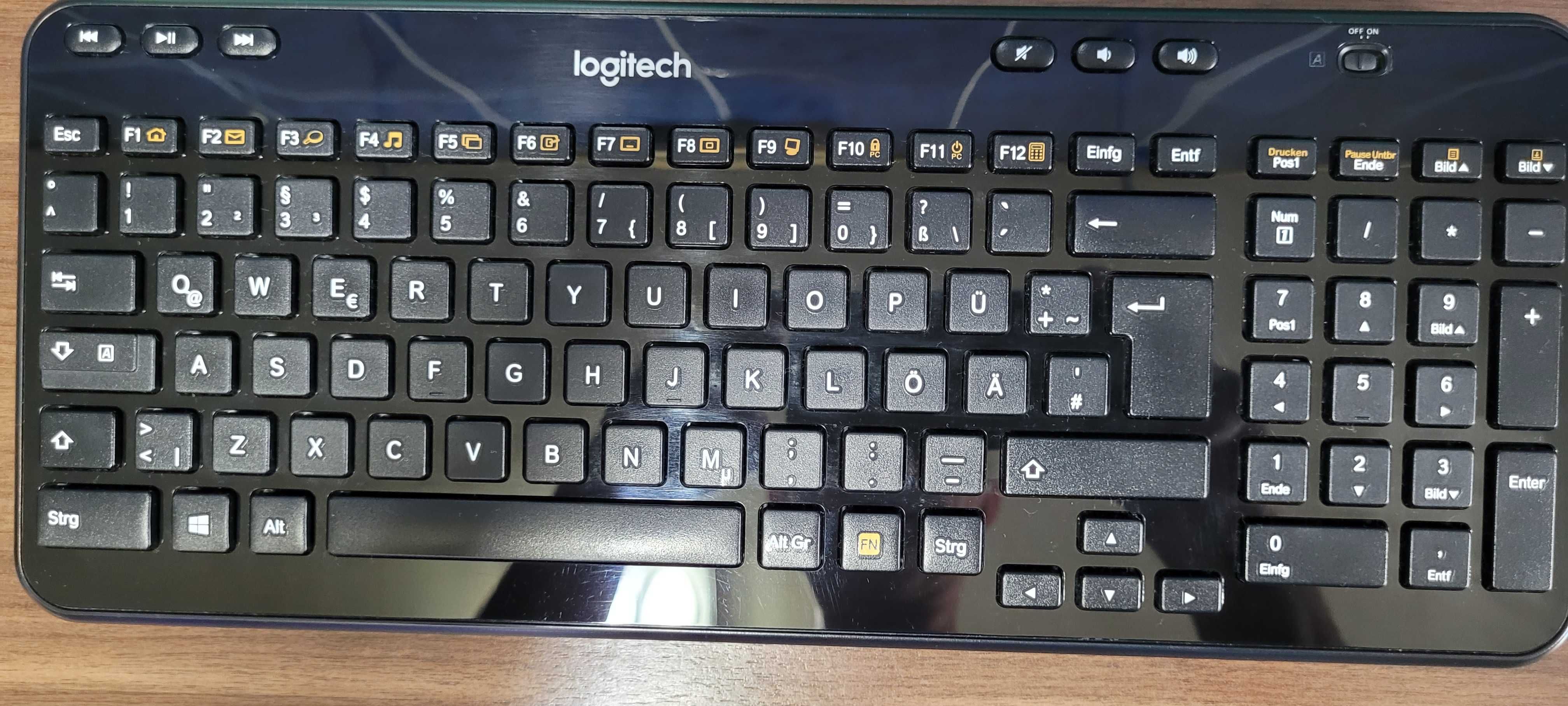 Klawiatura bezprzewodowa Logitech K360, układ niemiecki.