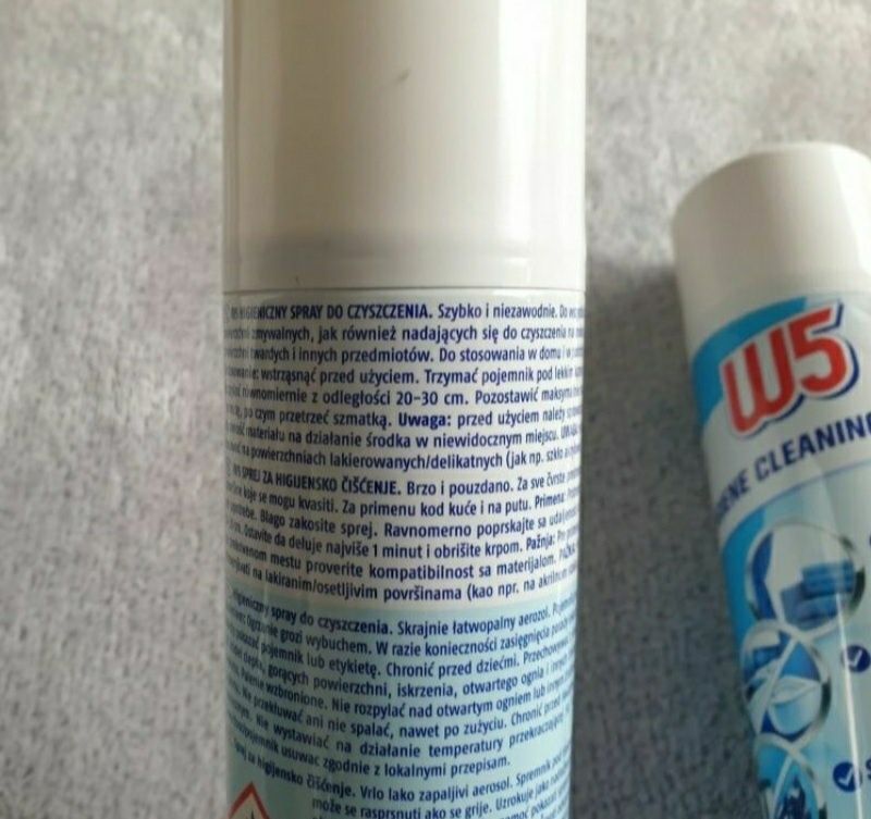 W5 higieniczny spray do czyszczenia wszystkich powierzchni