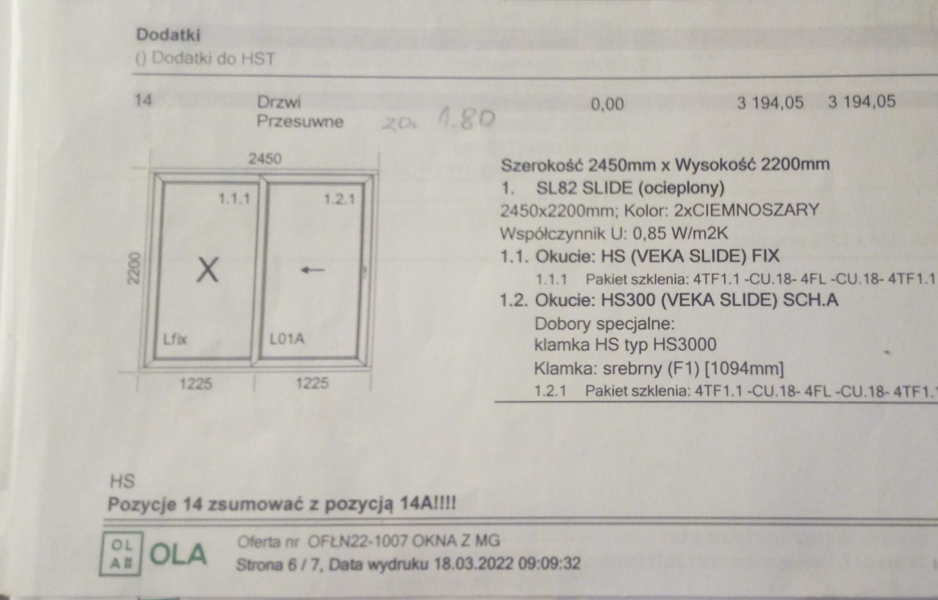 Stolarka okienna - Okno Tarasowe Przesuwne