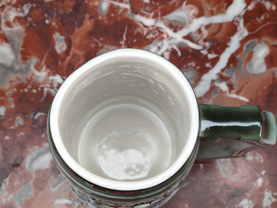 Śliczny ceramiczny kufel - Motywy kwiatowe - 0,75 L - Sitzendorf #2