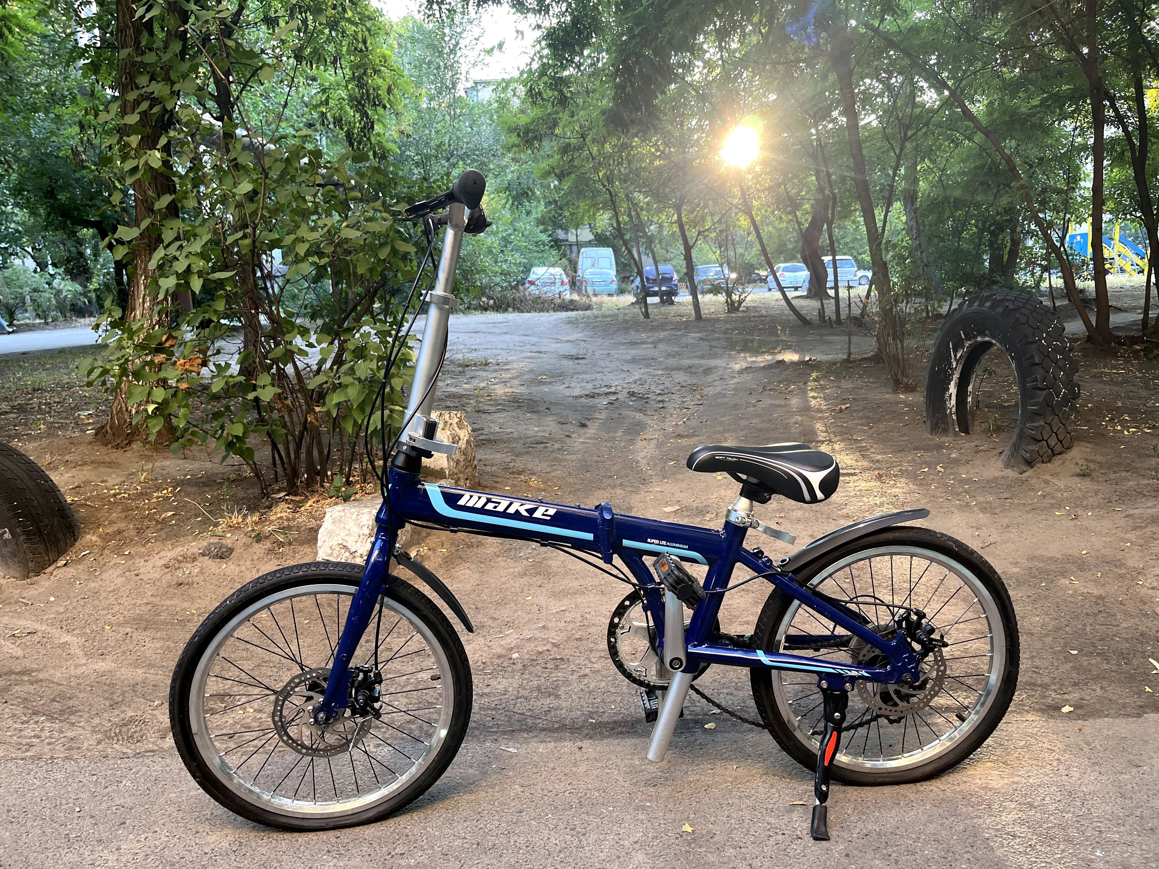 Велосипед складний Mike Bike Блакитний