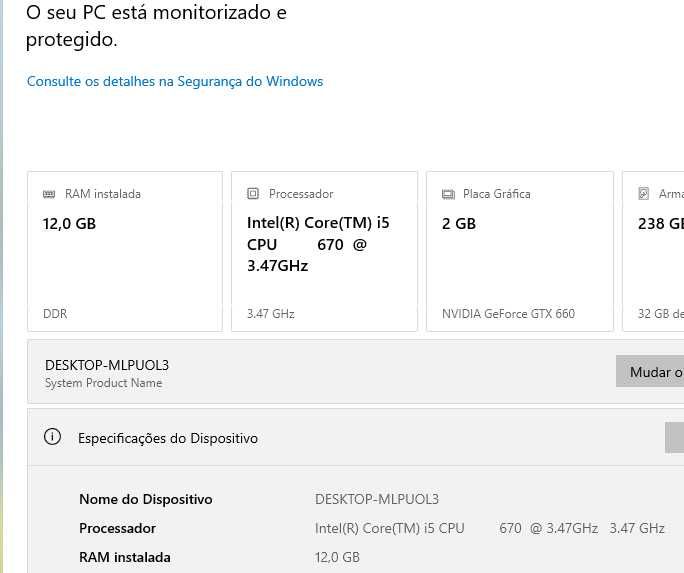 Motherboard Asus com CPU i5 3.5 GHz e RAM DDR3 12GB 1333 MHz