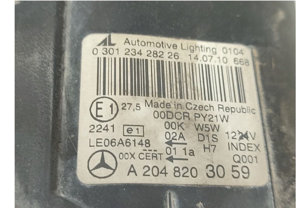 Balastro xénon Mercedes w204