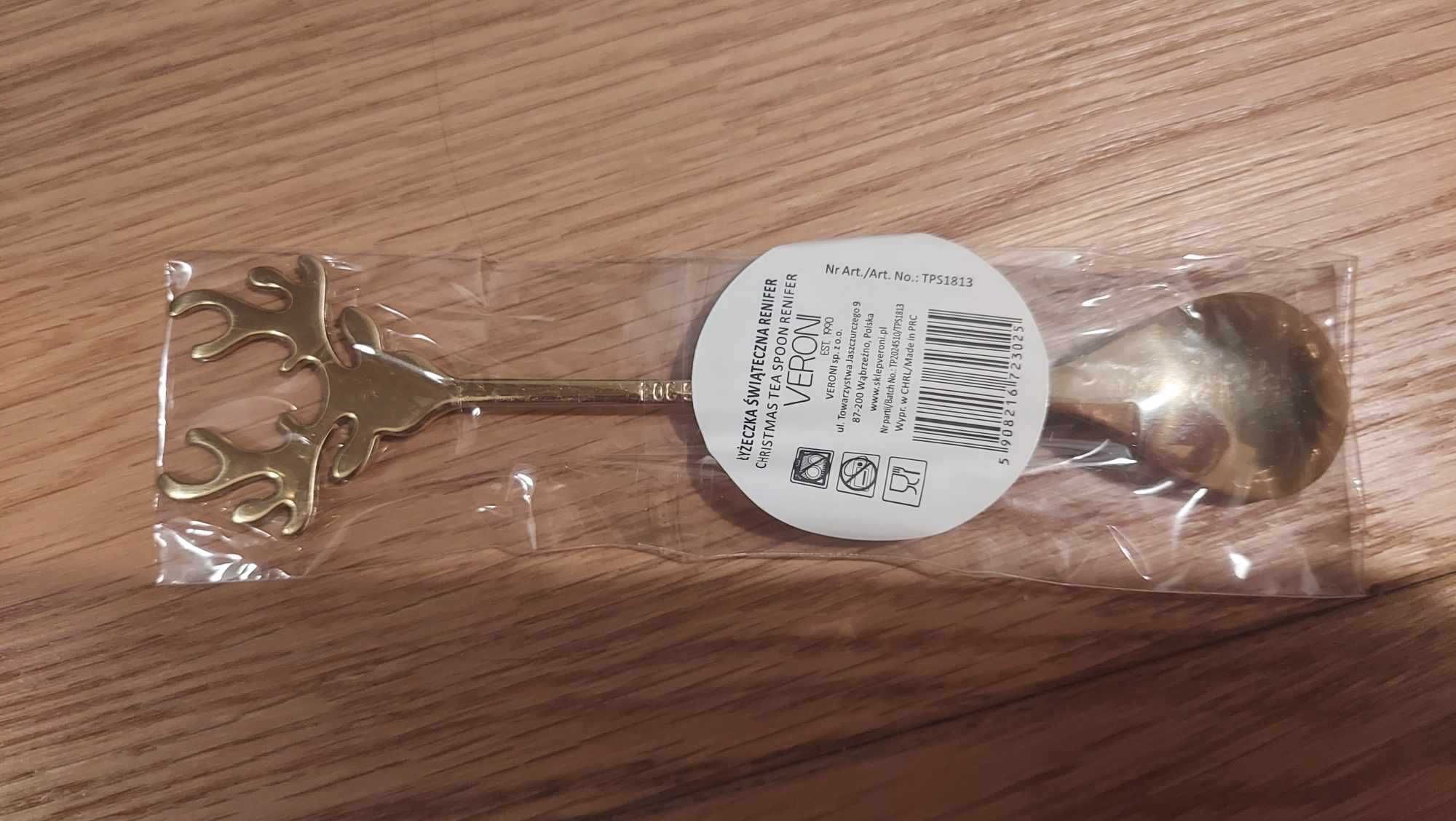 Veroni HILLARY FILIŻANKA ZE SPODKIEM 1+1 220ml + łyżka renifer