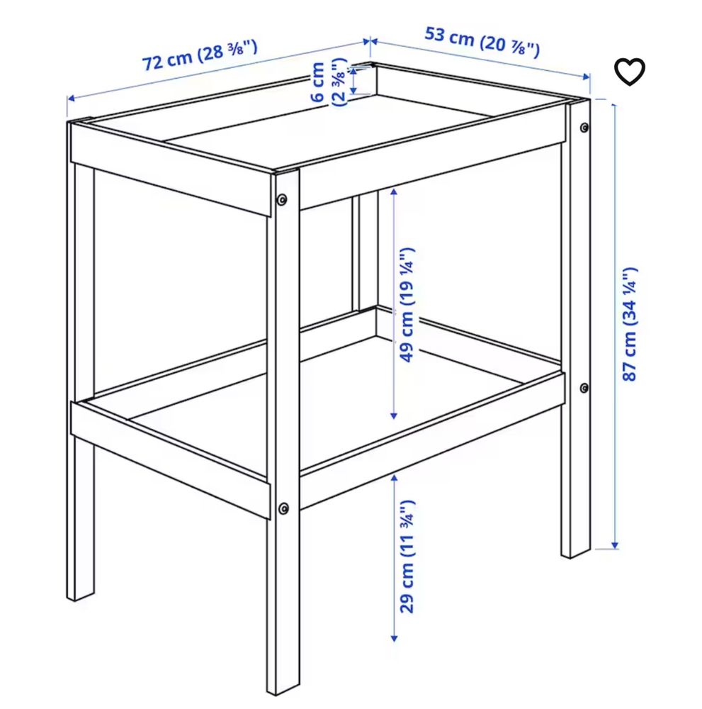 Muda fraldas trocador SNIGLAR Ikea