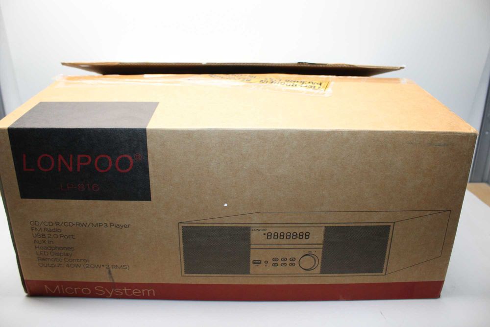 LONPOO LP-816 Kompaktowy zestaw stereo HiFi CD Bluetooth FM USB AUX