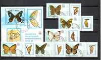 Znaczki Wietnam 1990 rok - Motyle seria i blok