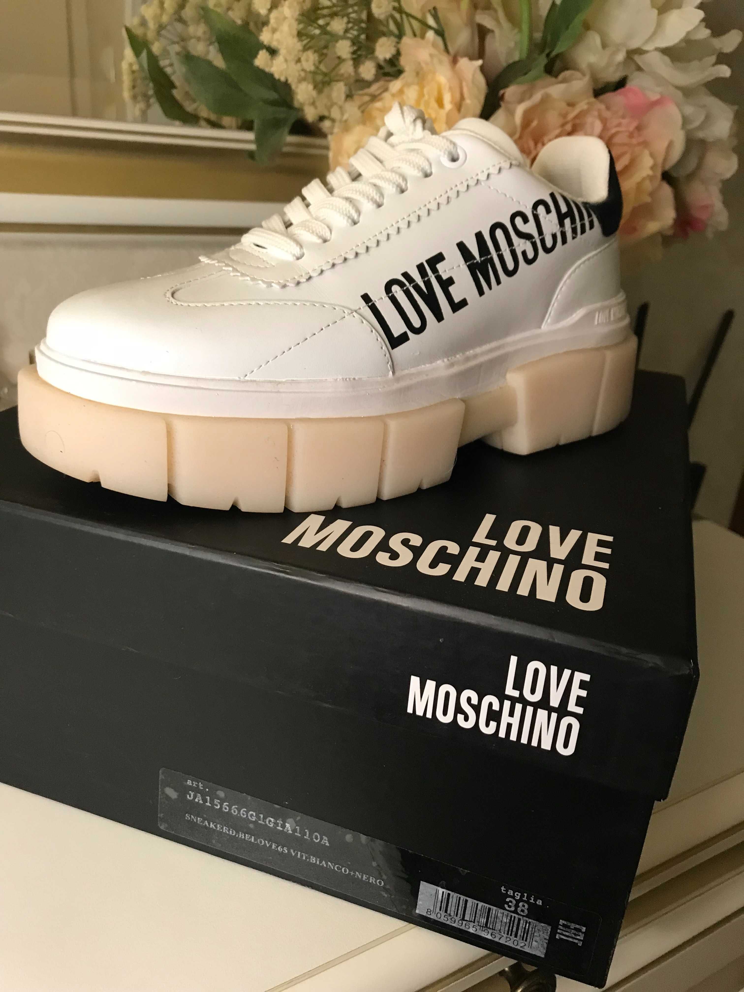 Брендовые кожаные кроссовки Love Moschino Sneakerd Belove 65