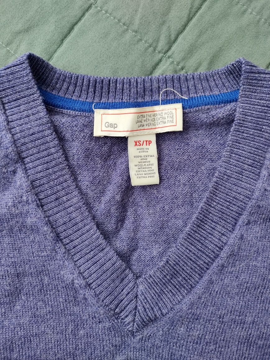 Gap rozmiar XS S sweter wełniany męski