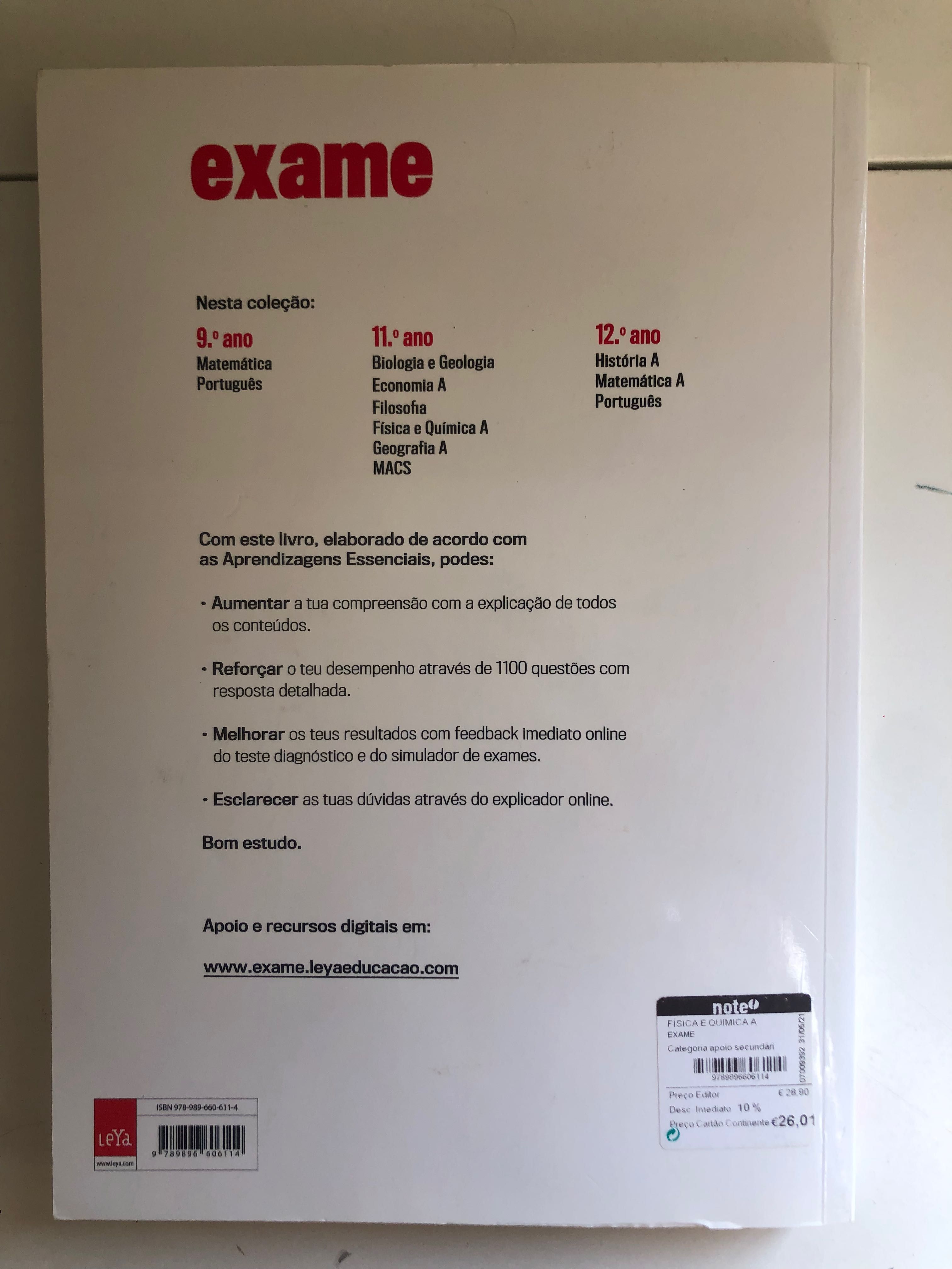 Livro de preparação para exame Física e Química