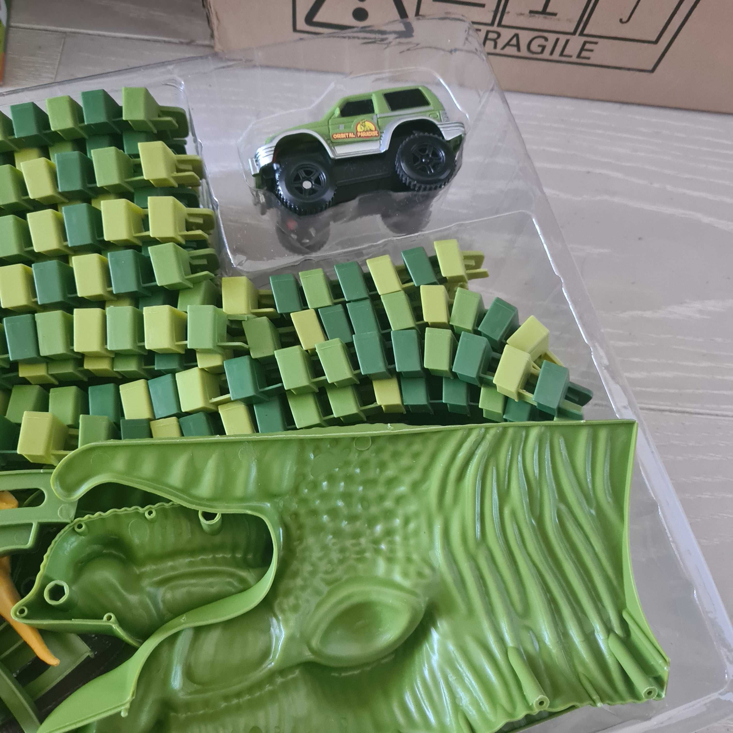 Tor Samochodowy Park Dinosaurów 240 elementów- zabawka dla dziecka