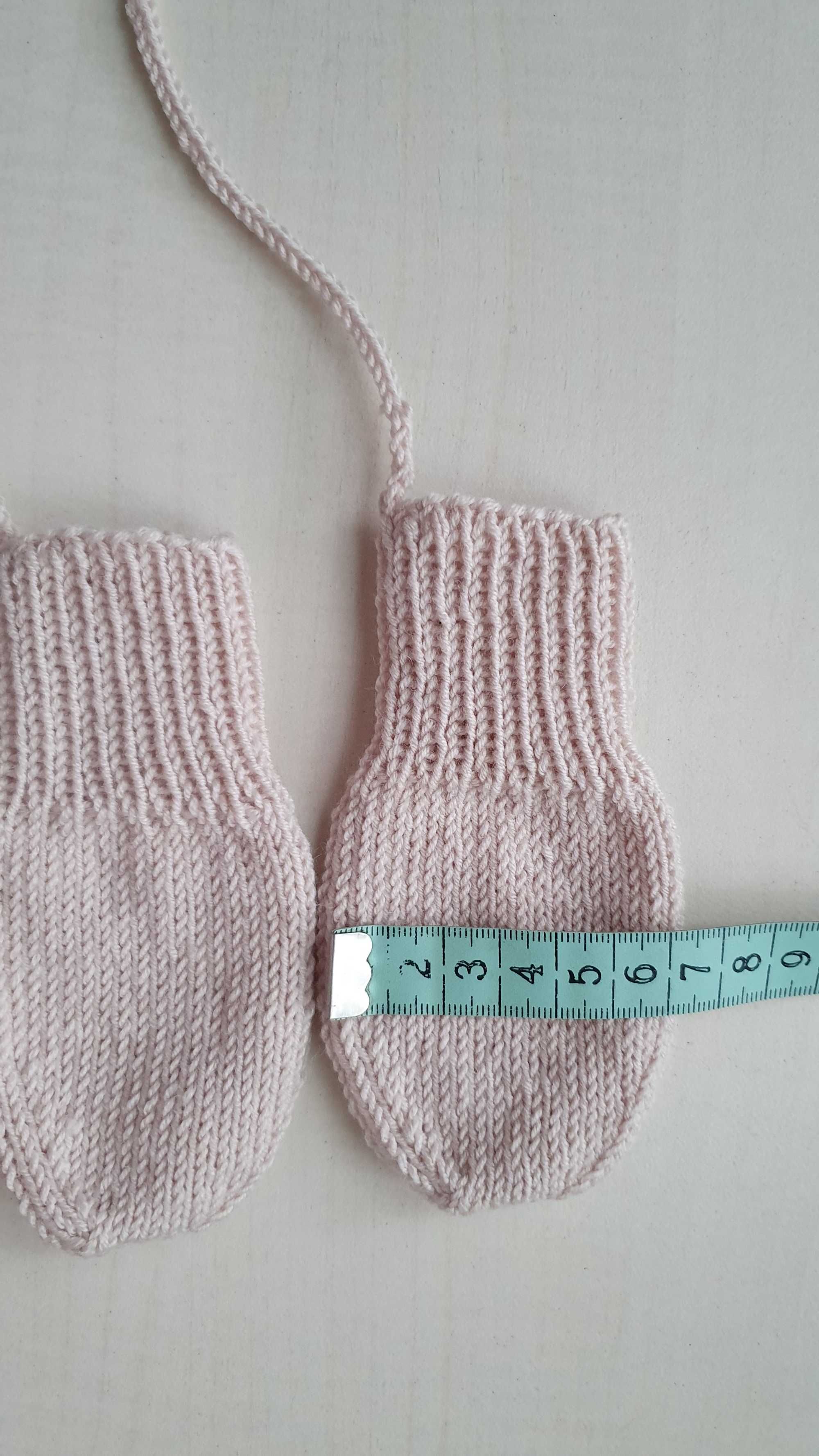 Rękawiczki niemowlęce z wełny merynosa