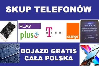 SKUP TELEFONÓW Laptopów Konsol Ipadów TV Aparat Uszkodzone Zablokowane