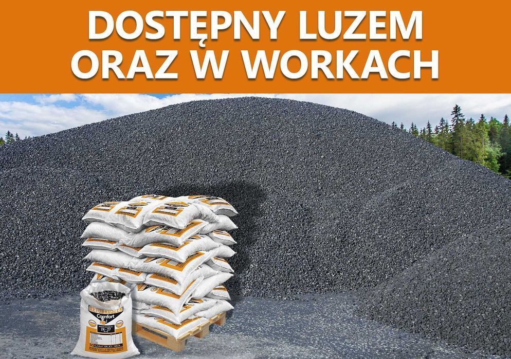 Węgiel GROSZEK (dawniej ekogroszek) POLKOWICE, niska spiekalność!