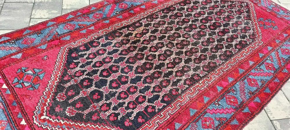 Hamadan irański dywan wełniany tkany ręcznie 240 x 130 cm wełna perski