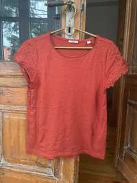 Esprit ruda koszulka tshirt zdobiona nowa kolekcja