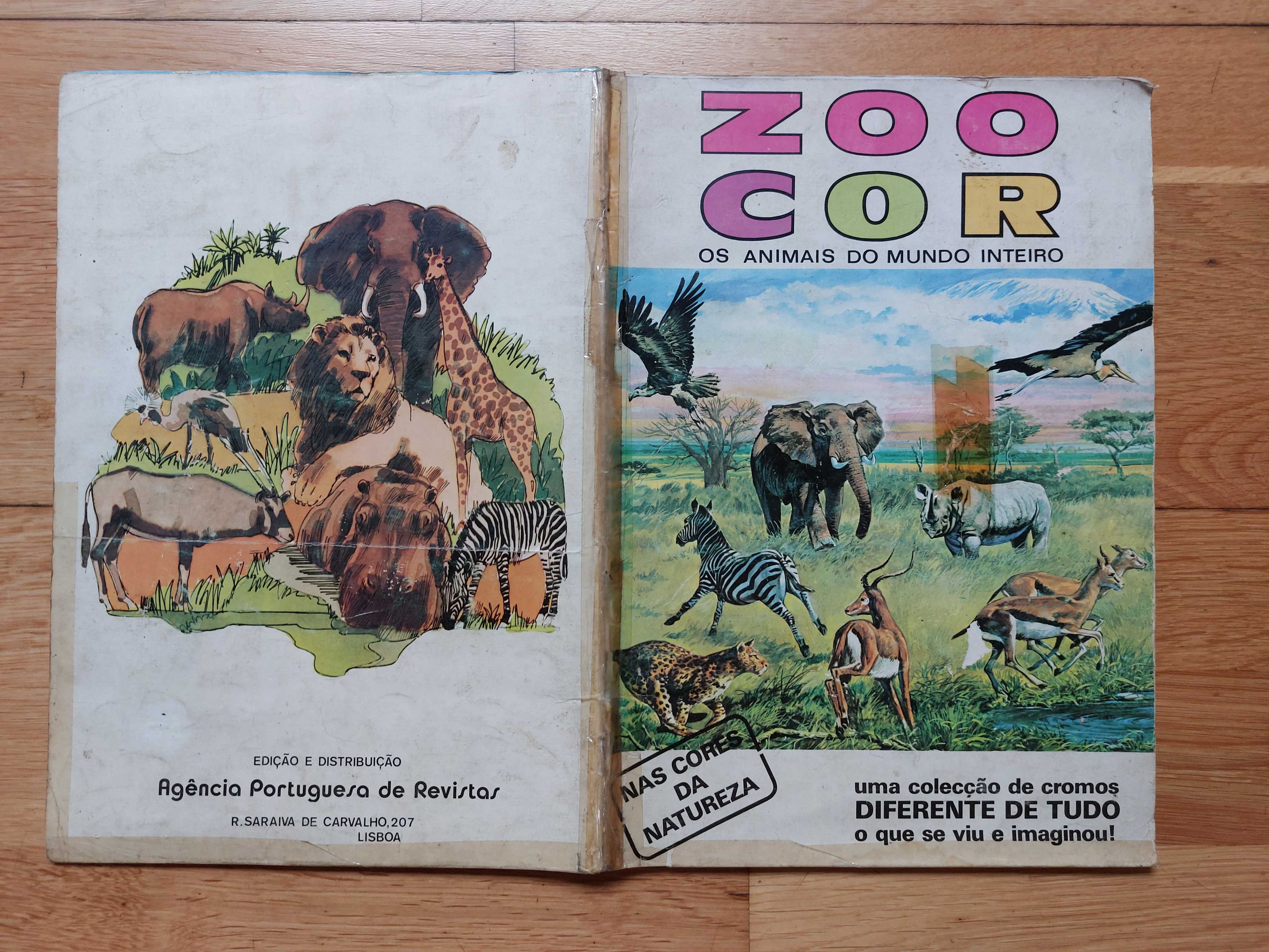 Caderneta de cromos "ZOO COR - animais do mundo inteiro" - Completa