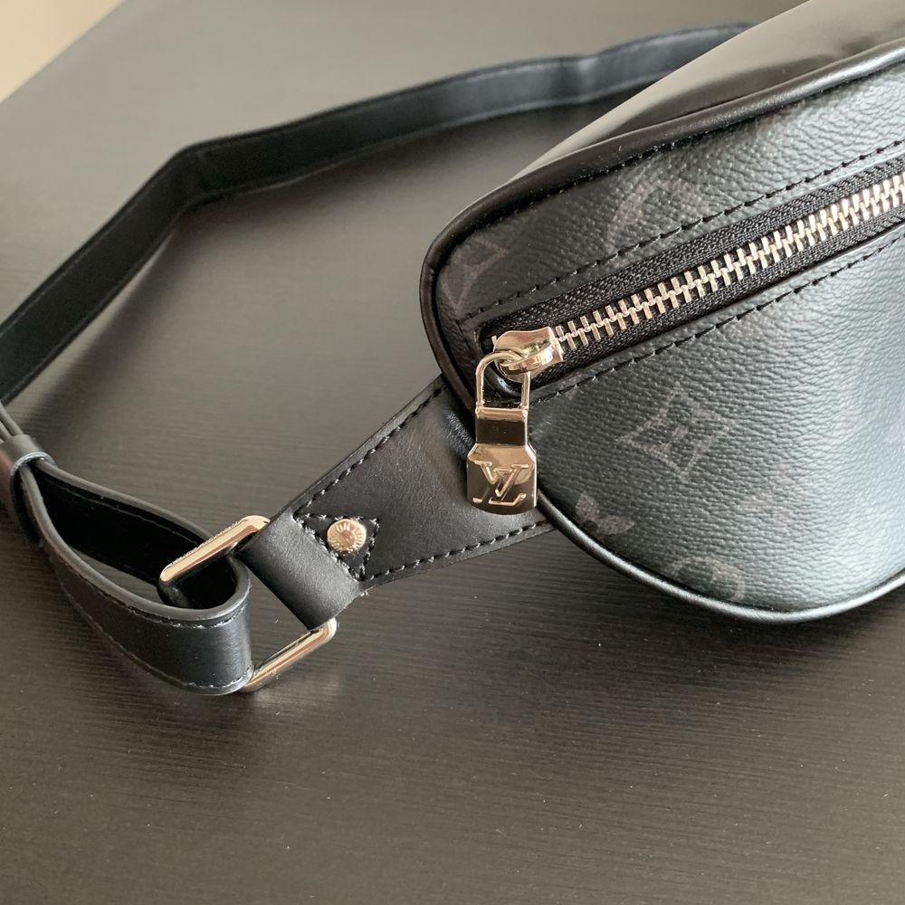 Nerka skorzana czarna louis vuitton monogram