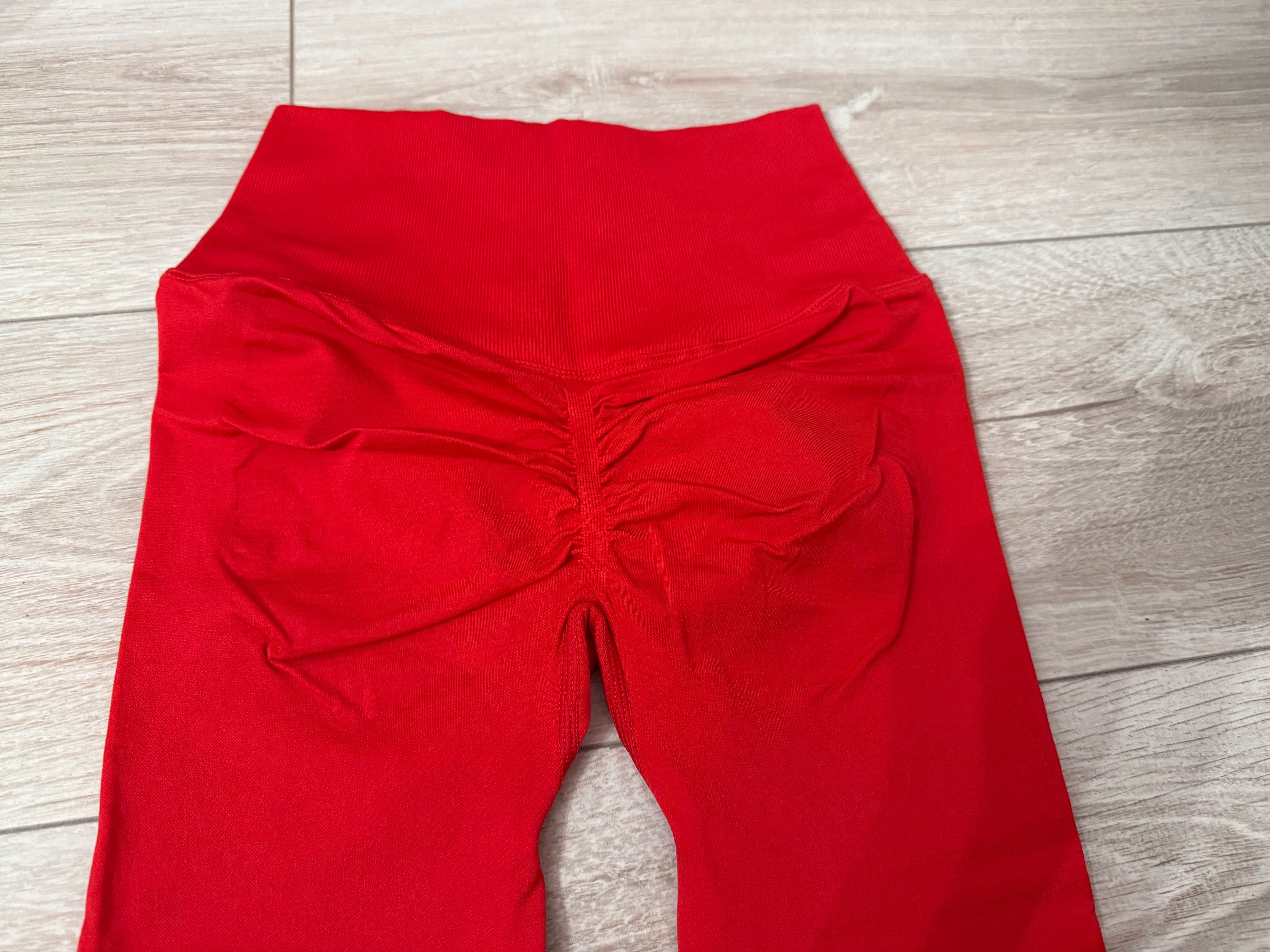 Legginsy push up czerwone piękne xs