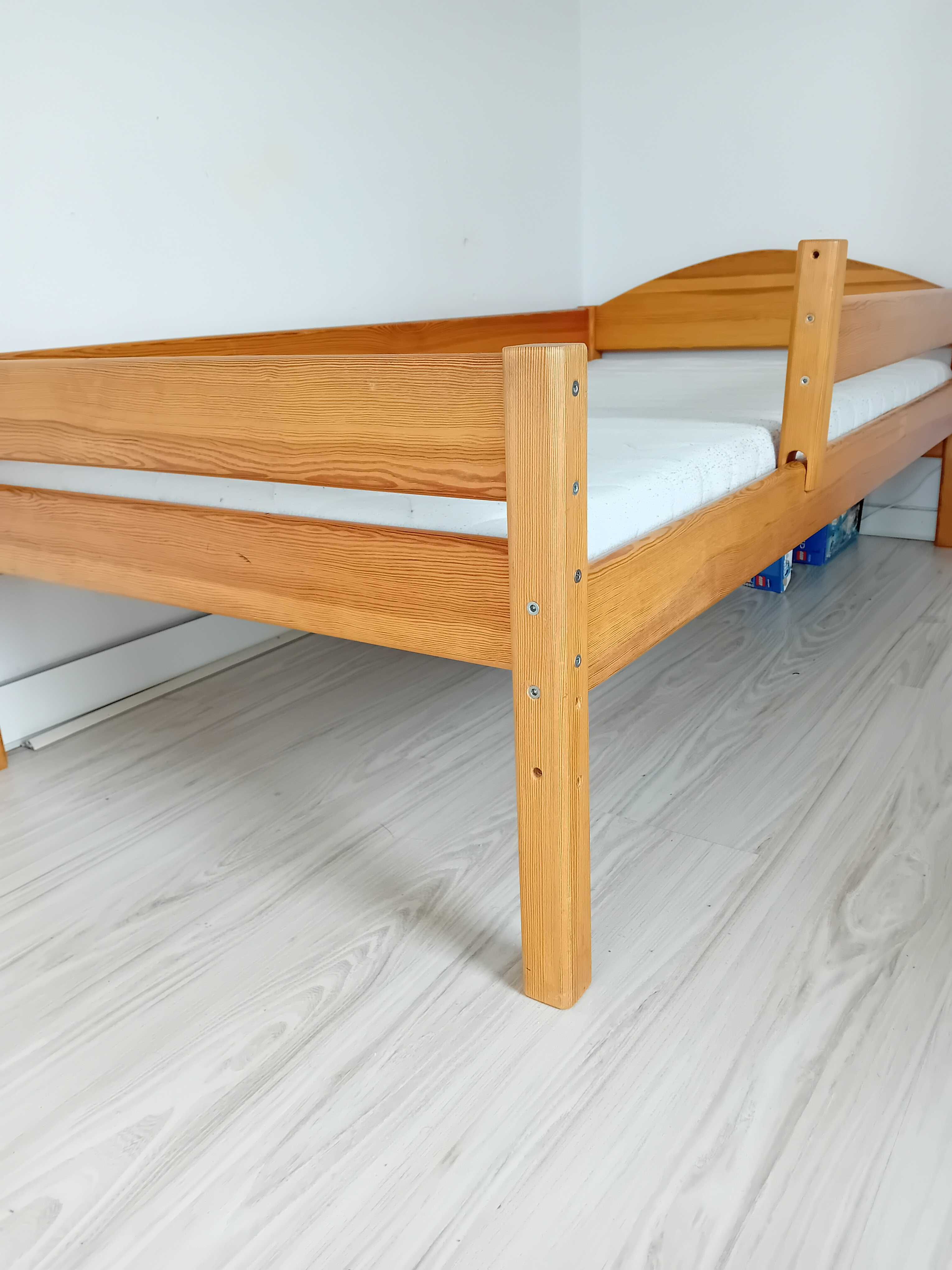 drewniane łóżko dla dziecka - stelaż + materac 160 x 80 cm