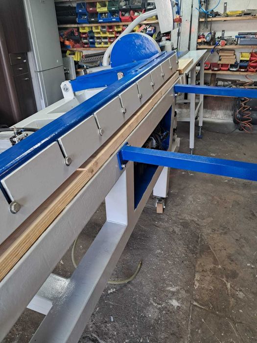 Linia do łączenia drewna GOMA KZ6 + prasa 6m, mikrowczepy