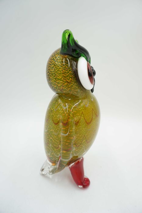 SZKLANA figurka styl murano sowa