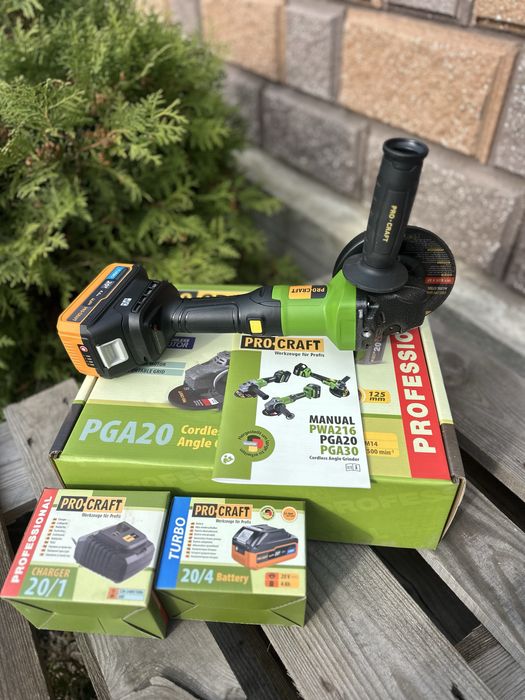 Акумуляторна професійна болгарка Procraft Pga 20 з 1 акб та зп