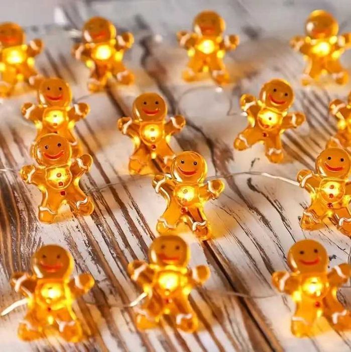 Новорічна гирлянда у формі імбирного пряника, 2м