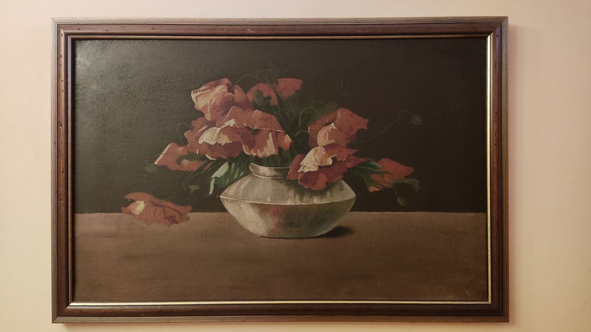 Obraz olejny na płótnie - więdnące róże