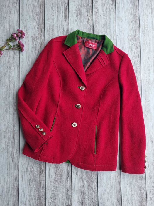 Вінтажний вовняний австрійський піджак яскравий пиджак жакет