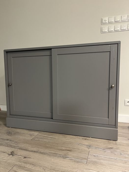 Komplet Kredens Havsta ikea + szafka Tv szare