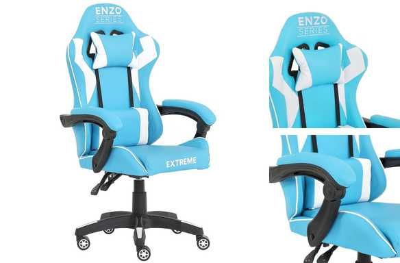 Fotel Gamingowy dla Gracza Extreme ENZO Blue White
