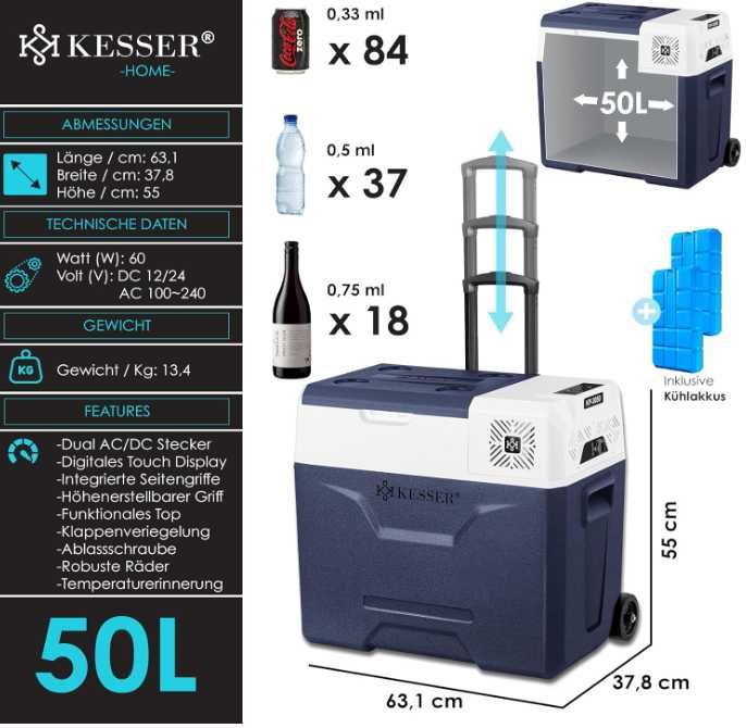 Lodówka kompresorowa 50l Lodówka turystyczna