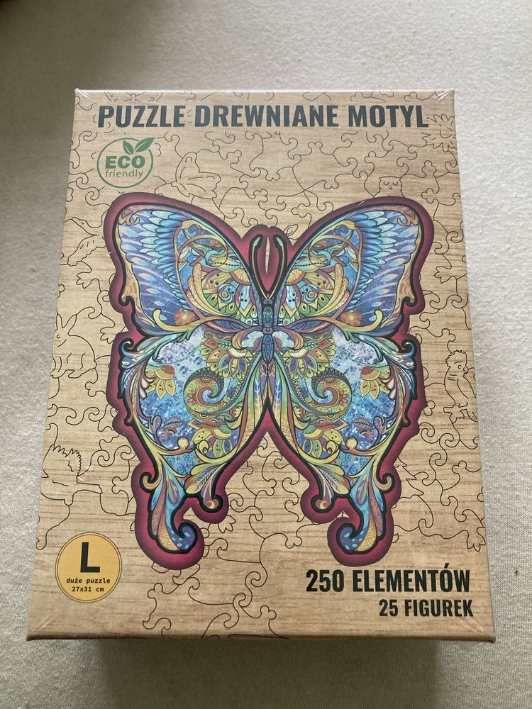 Puzzle drewniane motyl