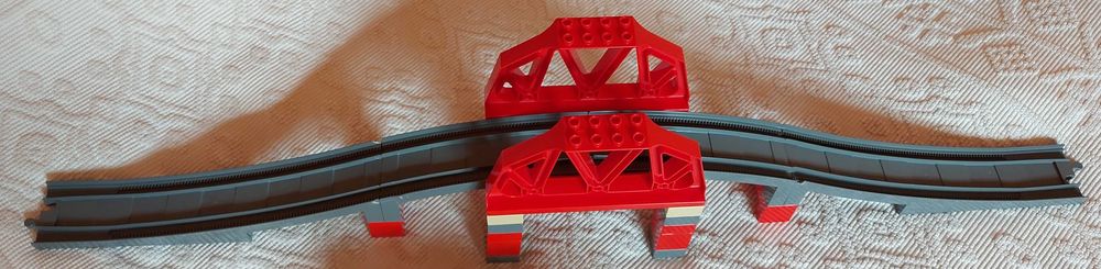 Zestaw Lego Duplo Pociąg Kolejka + Most + dodatkowe tory