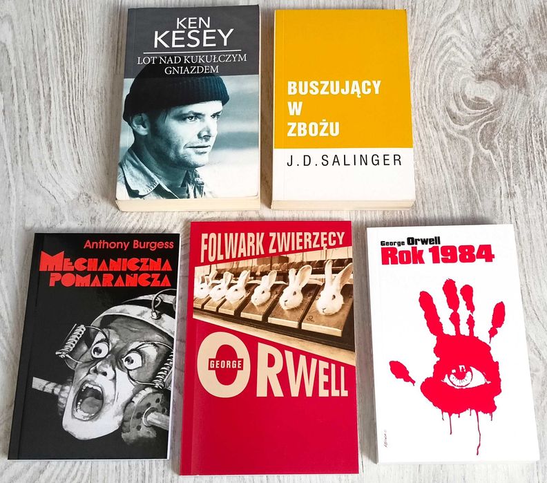 George Orwell Rok1984 Folwark zwierzęcy Burgess Mechaniczna pomarańcza