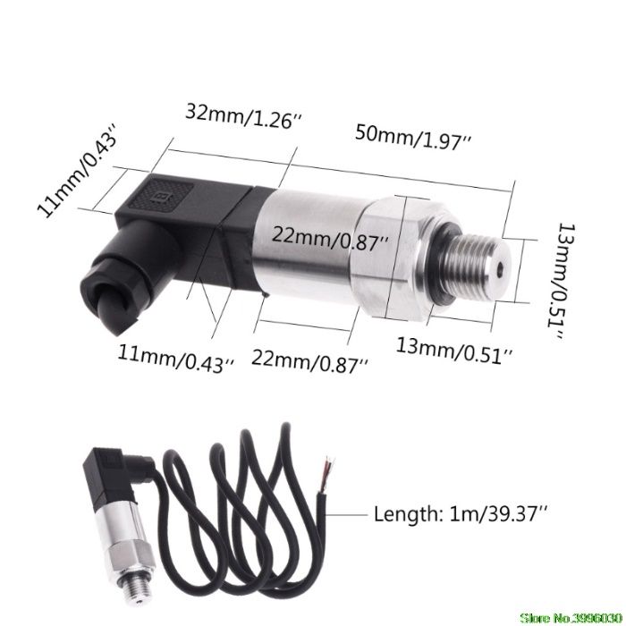 Датчик тиску 0-10bar, 4-20mA, G1/4