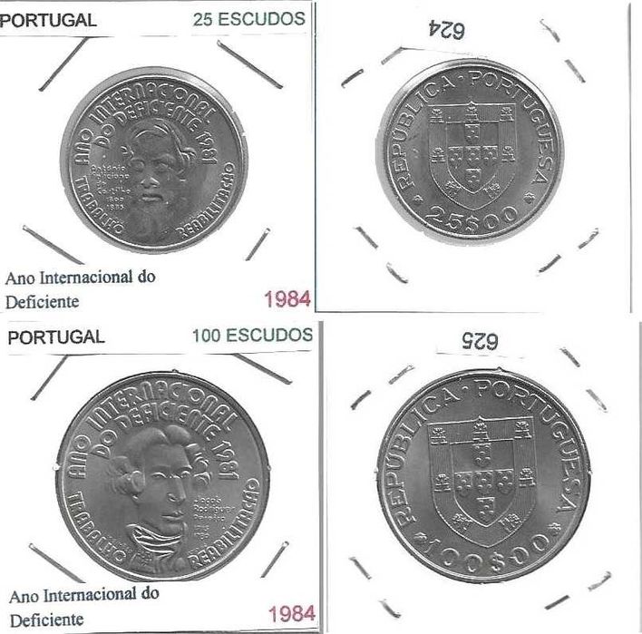 Ano Internacional do Deficiente - - - Série Completa - 1981 - - Moedas