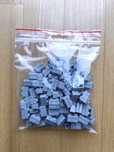 Lego brick 1x2 szare cegiełki x100 sztuk