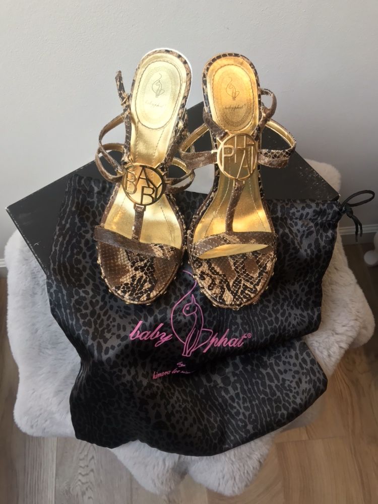 Nowe Sandały Baby phat na szpilce roz.38,5