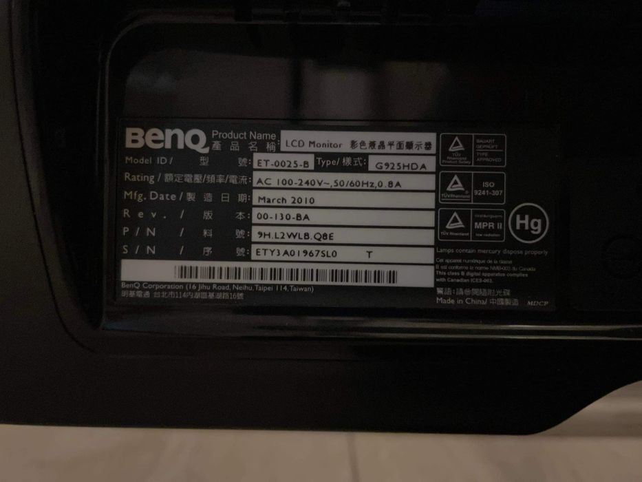 Monitor BenQ LCD 19 calowy