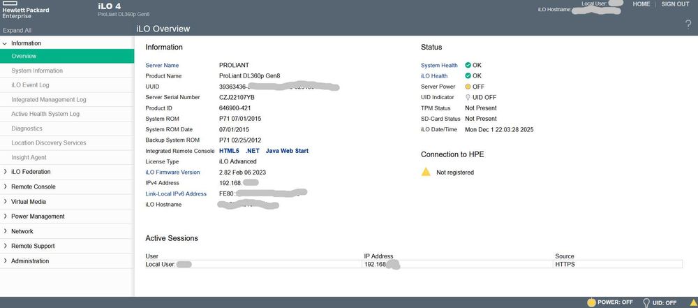 HPe ProLiant DL360p Gen8