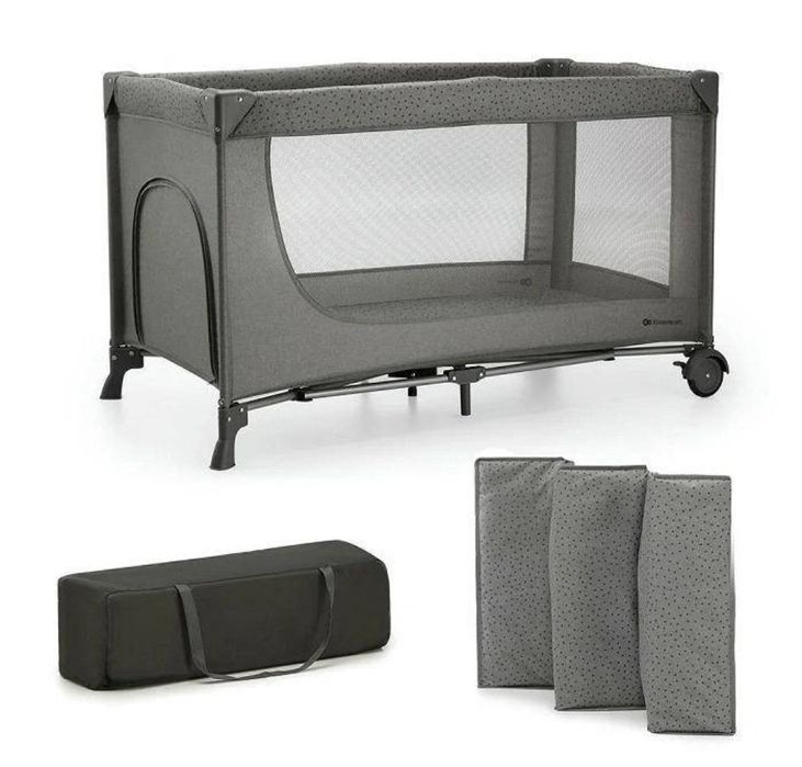 Ліжко-манеж Kinderkraft Leody Grey