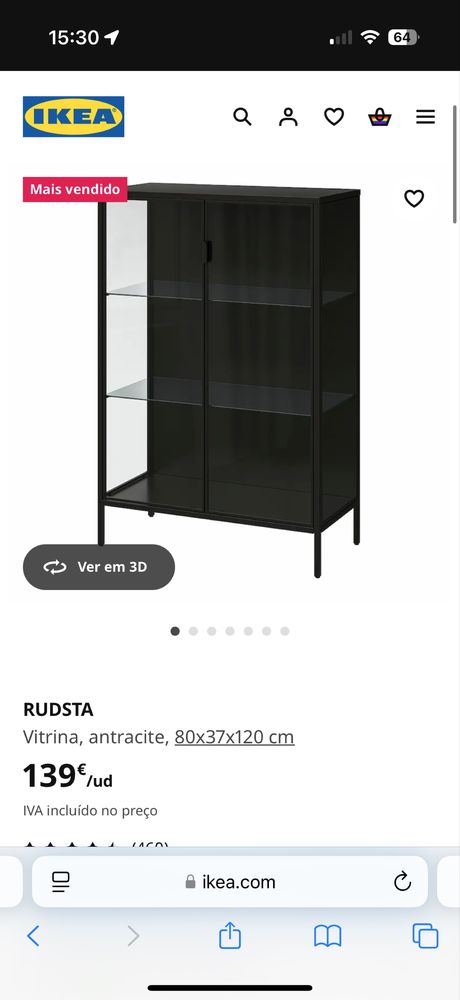 Vitrina Rudsta IKEA NOVA