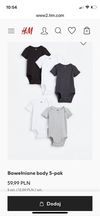 Biały komplet do sesji niemowlecej body h&m opaska