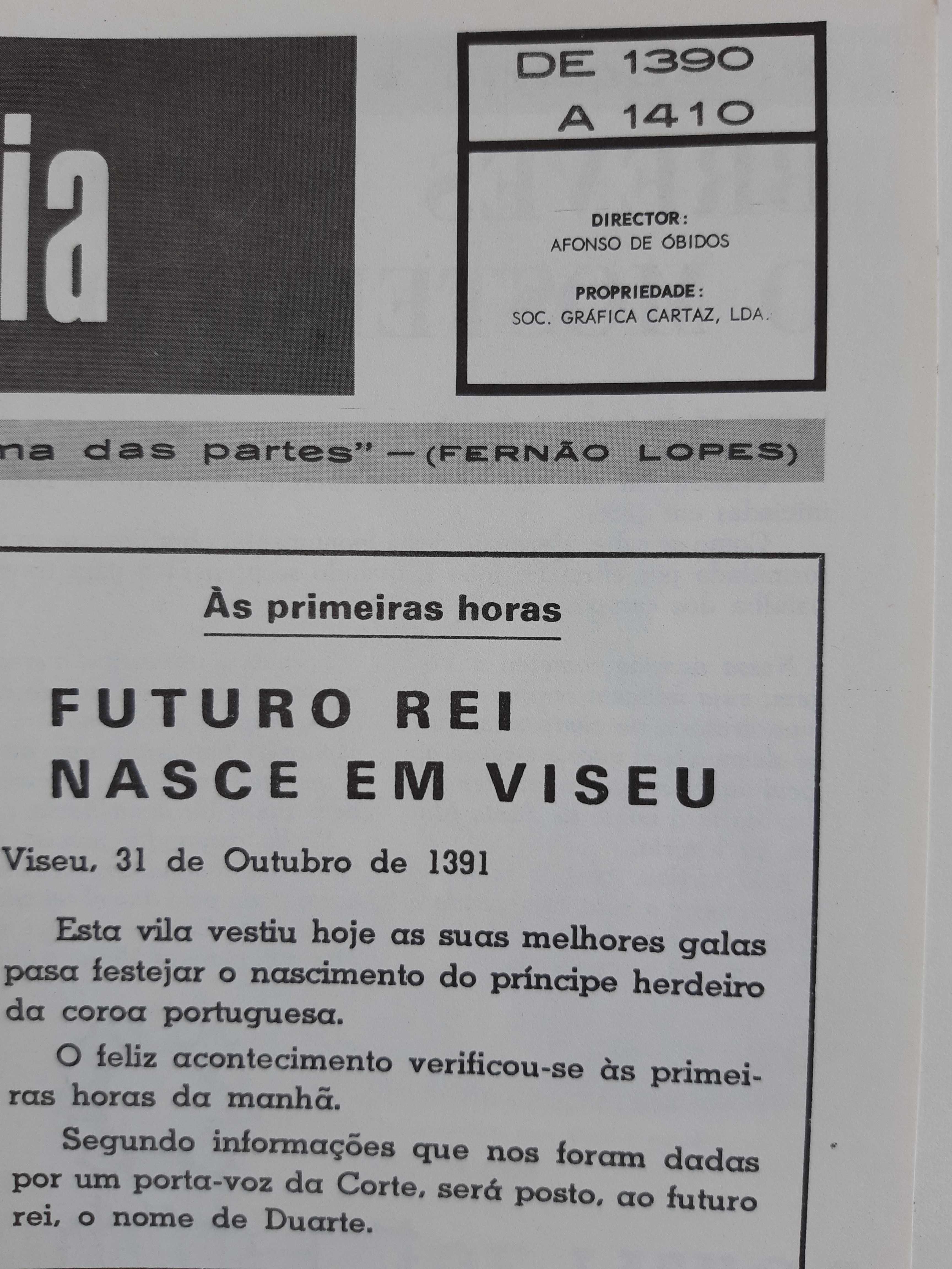 Jornal de história - A História de Portugal pelo seu Povo