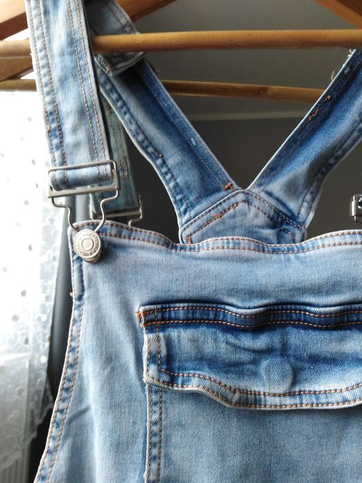 Damskie Niebieskie Krótkie Ogrodniczki