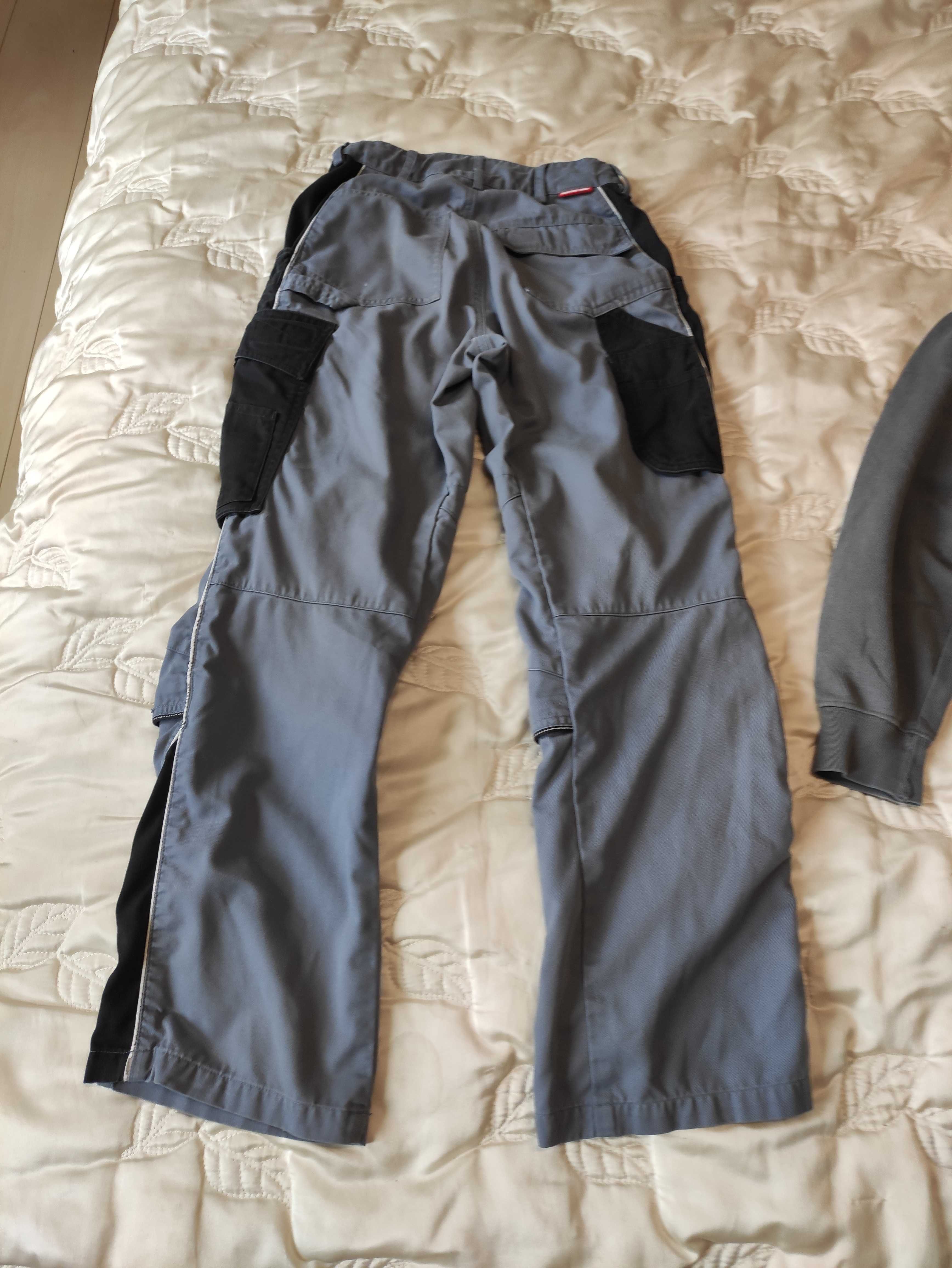 Męskie spodnie robocze r 42 i bluza r S Engelbert Strauss i bluza bdb